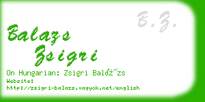 balazs zsigri business card